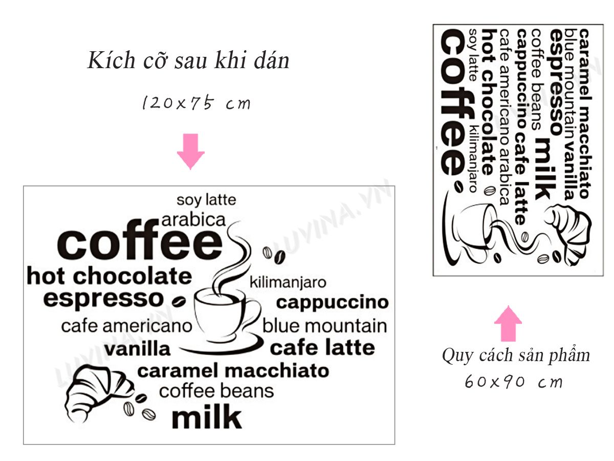 [HCM]DECAL DÁN TƯỜNG CHỮ TRẮNG ĐEN 2