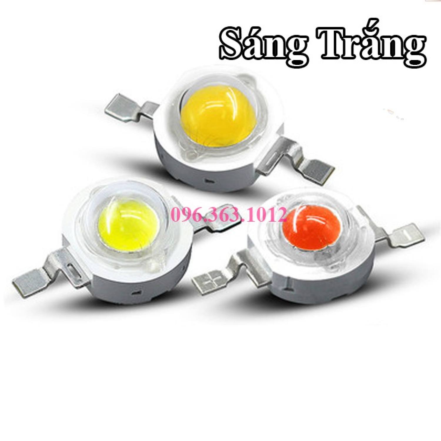 Chip LED Luxeon 1W 3V - 4V Trắng / Xanh / Đỏ / Tím / Vàng - Đế nhôm