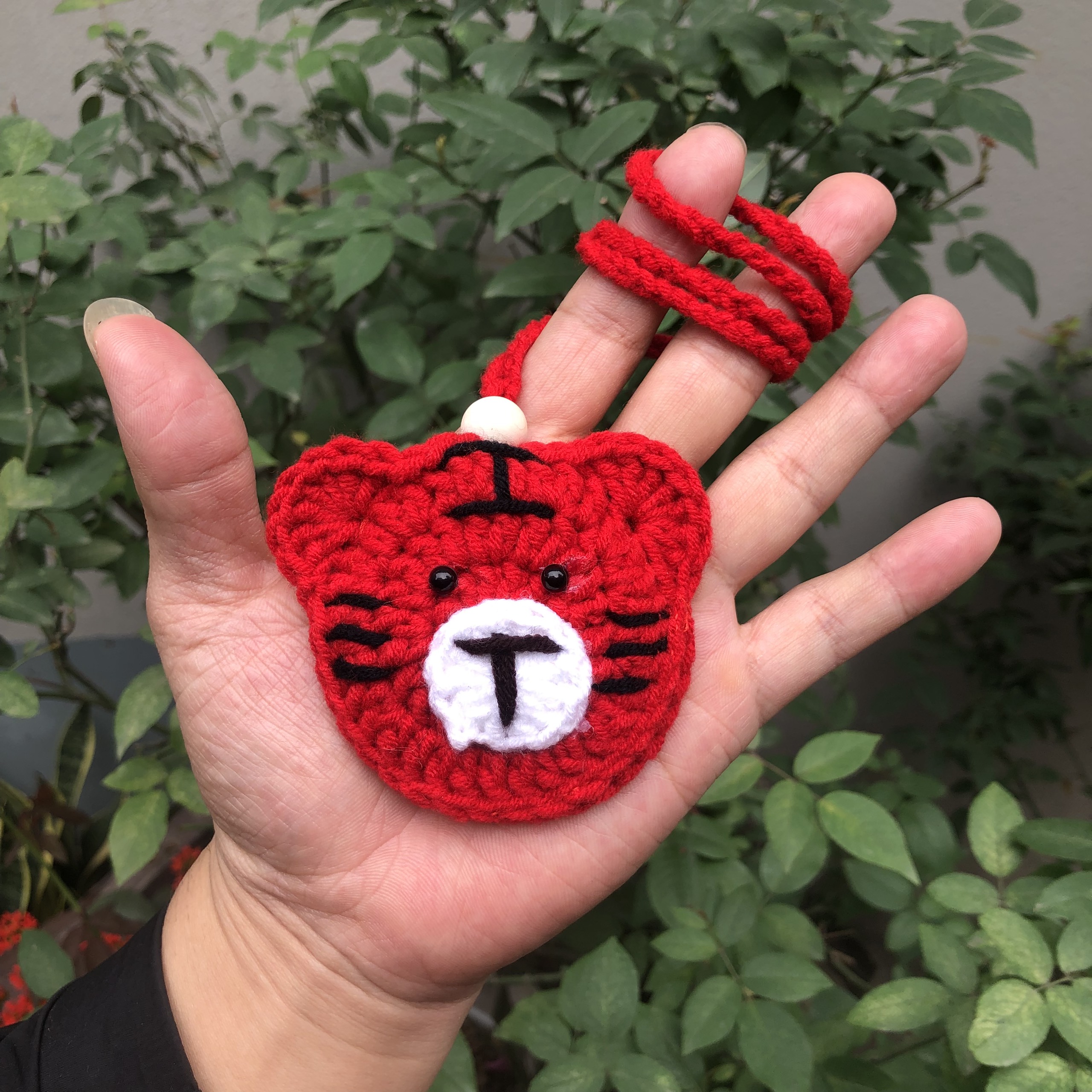 Túi Đựng Tỏi, túi tỏi hình hổ đính hạt dâu tránh vía cho bé