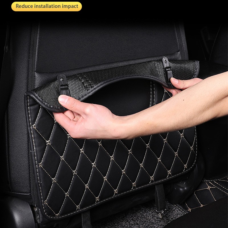 Car Seat Back Anti Kick Pad Leather Interior Auto Anti Scratch Protector Covers Seat-Back Protective Pads Waterproof Accessory