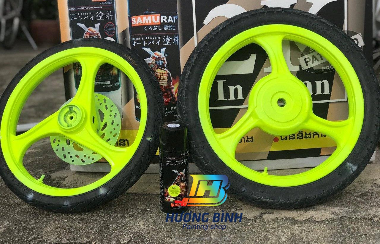 [COMBO] Sơn xịt màu Vàng Huỳnh Quang - 56 với Bóng K1K