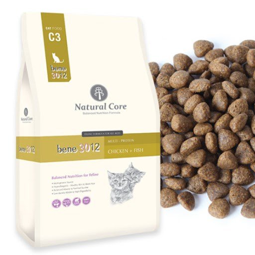 [Bao 10KG] Hạt Natural Core C3 Bene 3012 Cho Mèo Mọi Lứa Tuổi - Vị Thịt Gà & Cá Hồi - [Nông Trại Thú Cưng]