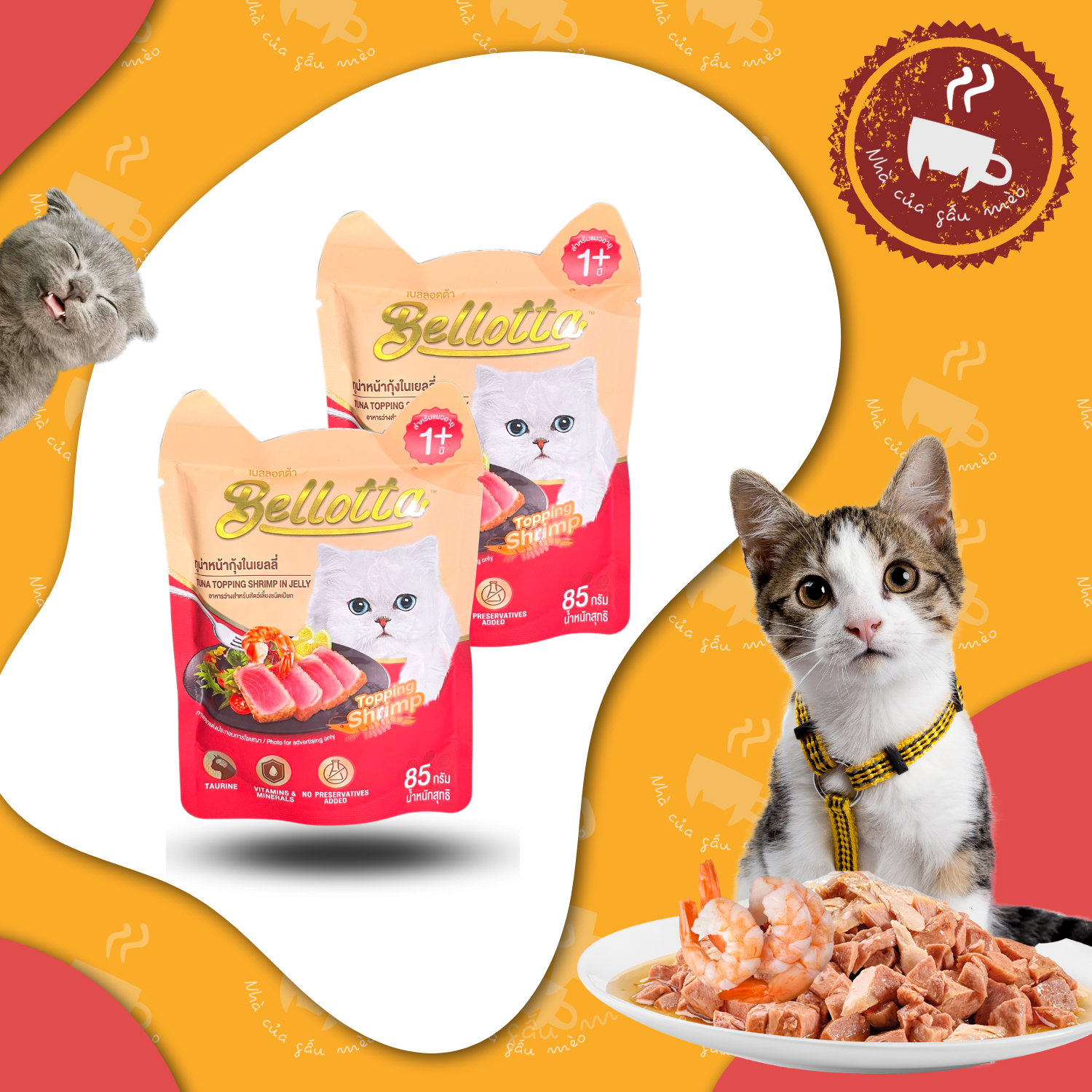 Pate Cho Mèo Bellotta Gói 85g