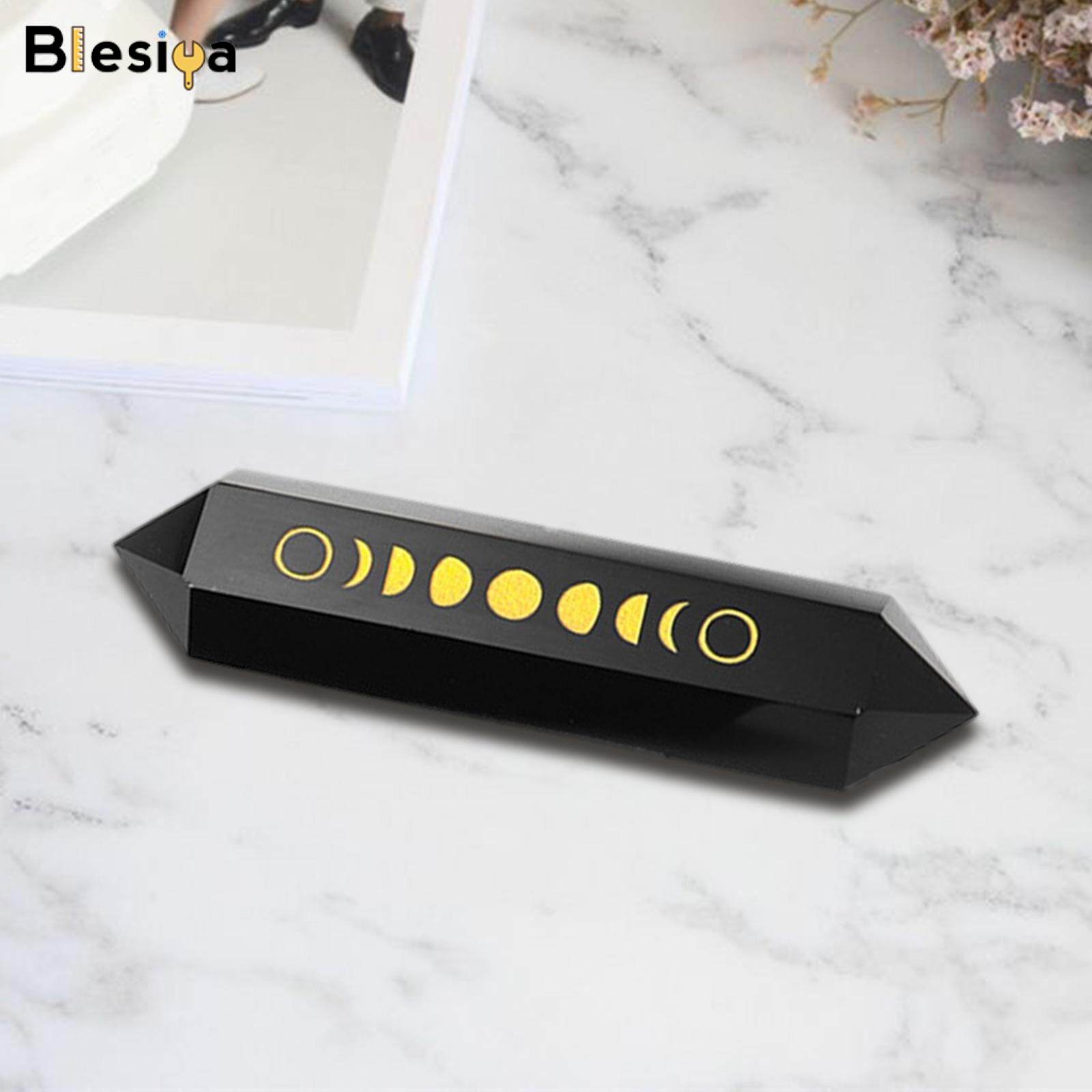 Blesiya Black Obsidian Point Crystal Prism Wand Gemstones Crystal Stone Obelisk