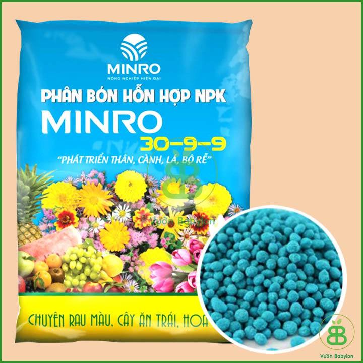 Phân Bón NPK MINRO 30-9-9 1kg (Phát Triển Thân Lá Cành)