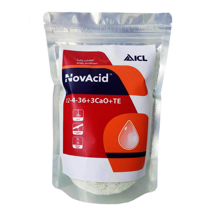 [HCMC] (25kg) israel NPK novacid 12-40-36 + 3high + te, 100% water soluble fertilizer, helps to increase plant resistance through the stem watering system, to spray on the leaf, to absorb good more than seven pieces