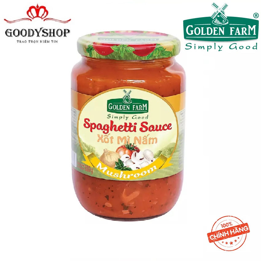 Sốt mì spaghetti nấm golden farm goodyshop