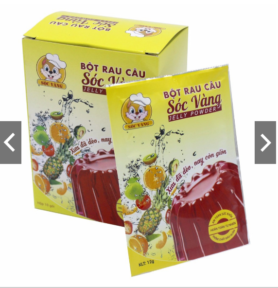 BỘT RAU CÂU DẺO SÓC VÀNG GÓI (12G)
