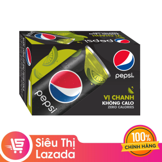Thùng 24 Lon Nước Uống Có Gaz Pepsi Vị Chanh Không Calo (320ml Lon) thumbnail
