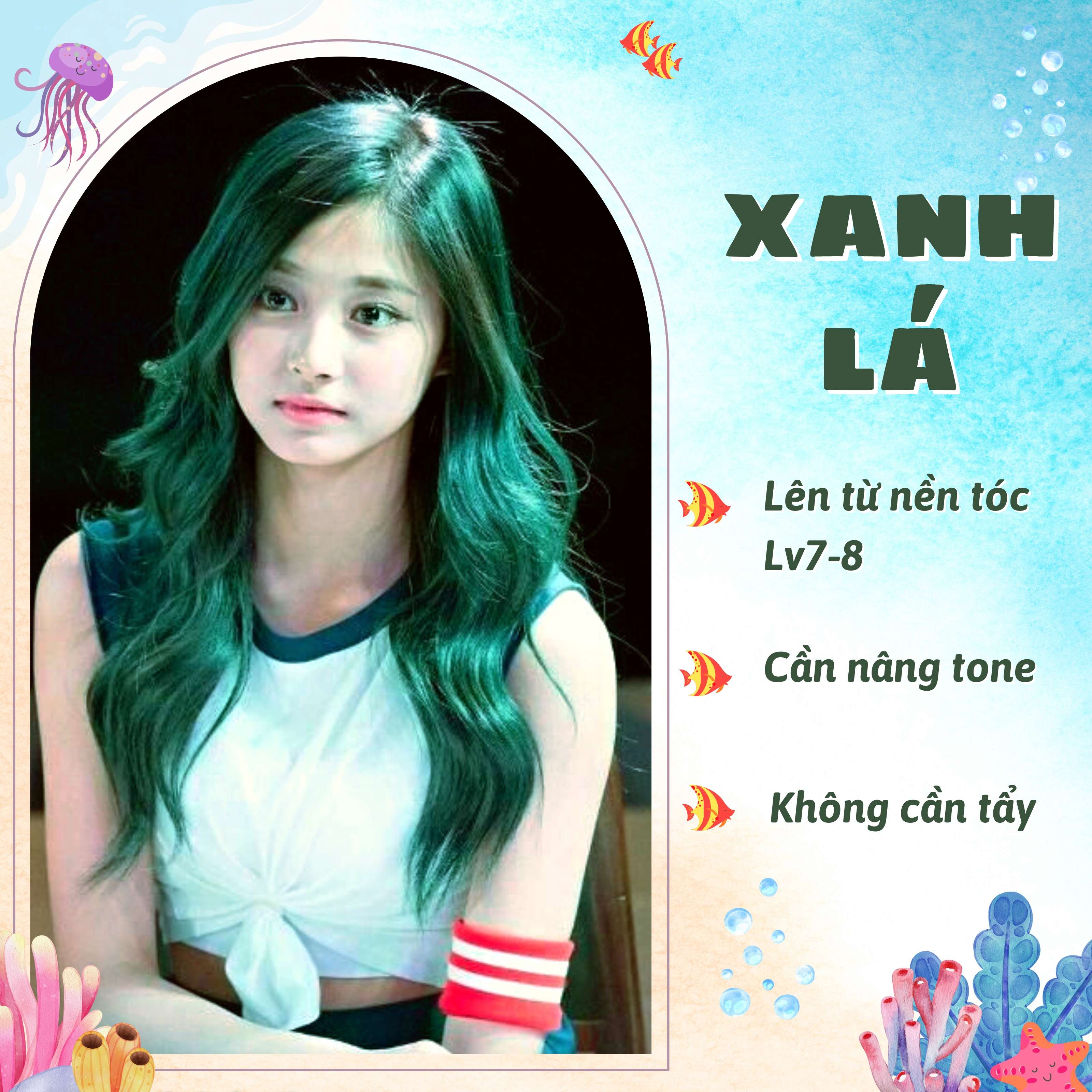 Thuốc Nhuộm Tóc Màu Xanh Lá - Risu Hair.