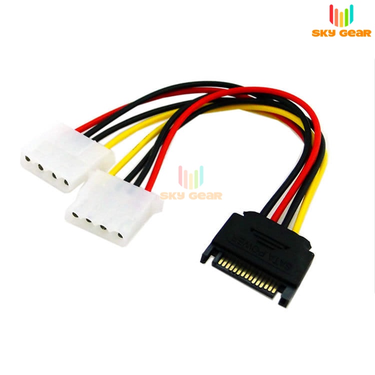 Dây chuyển cổng Sata sang 2 cổng 4pin Molex