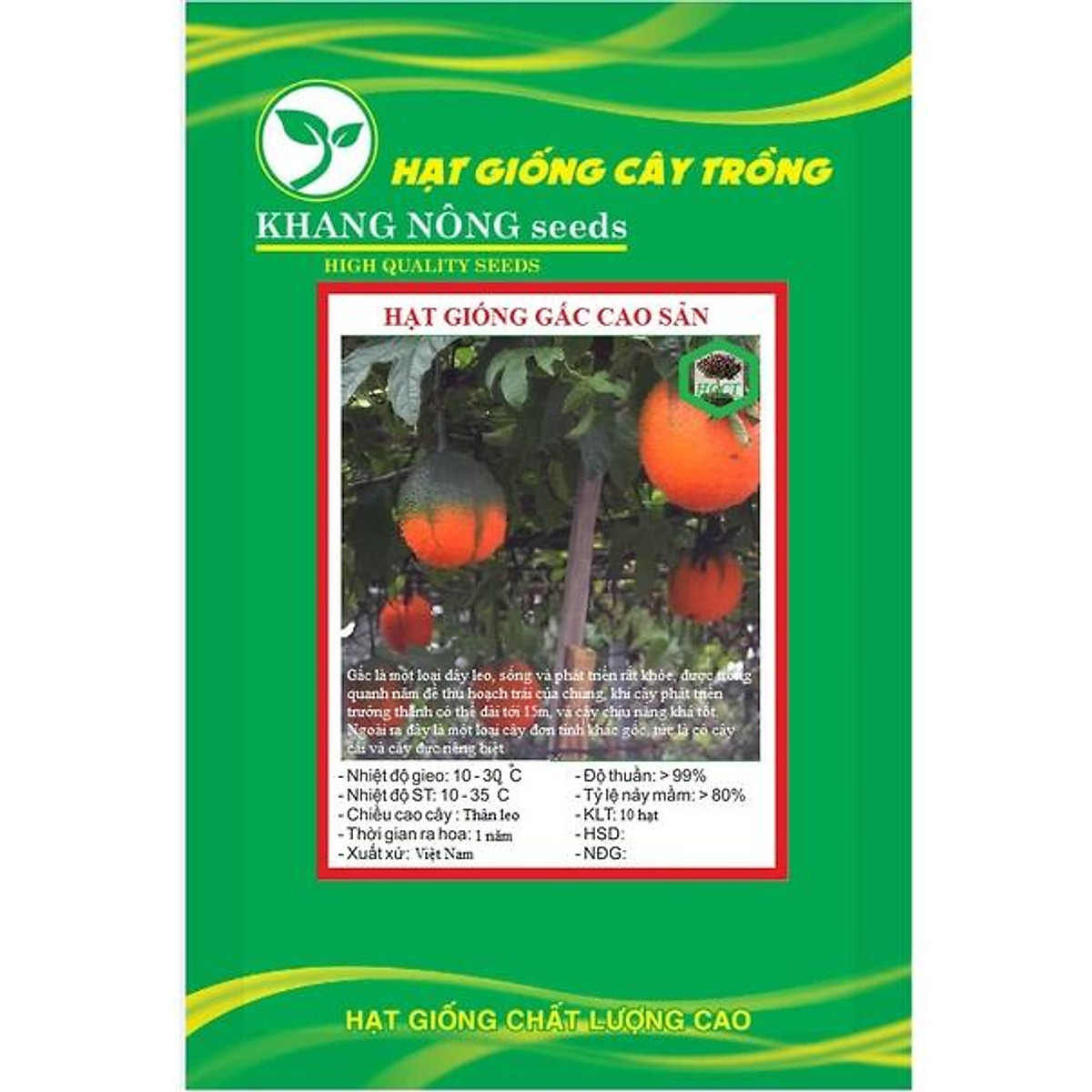 Hạt giống cây gấc cao sản ( 1 gói 10 hạt )