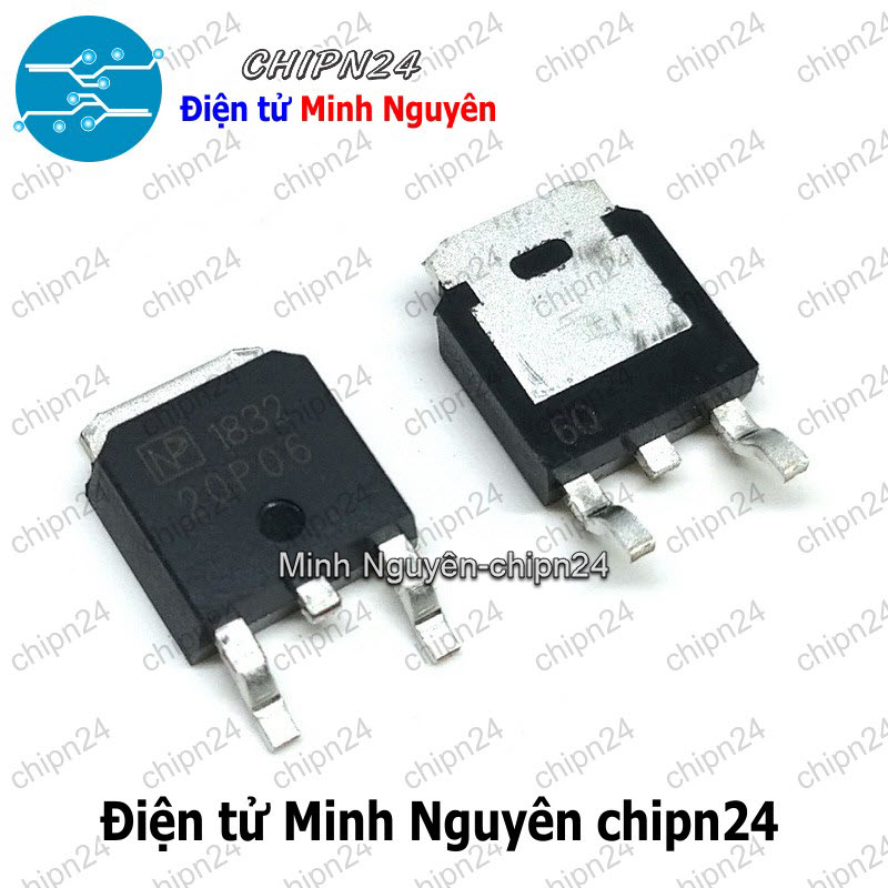 [1 con] (SOP) Mosfet Dán 20P06 TO-252 18A 60V Kênh P (SMD) (NPD20P06 NPD 20P06) - HH005240