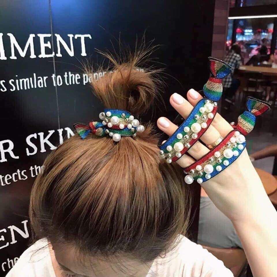 SET 2 CỘT TÓC ĐÍNH HẠT XINH