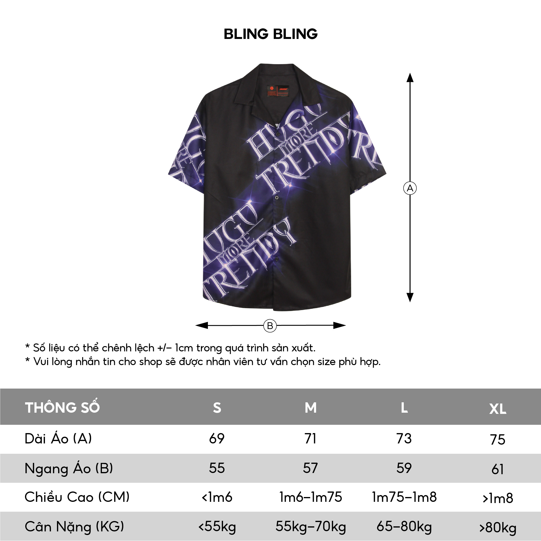 ÁO SƠ MI HUGU BLING BLING - UNISEX