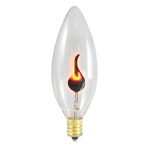 Bộ 3 bóng đèn led e12 - 3w mô phỏng ngọn lửa