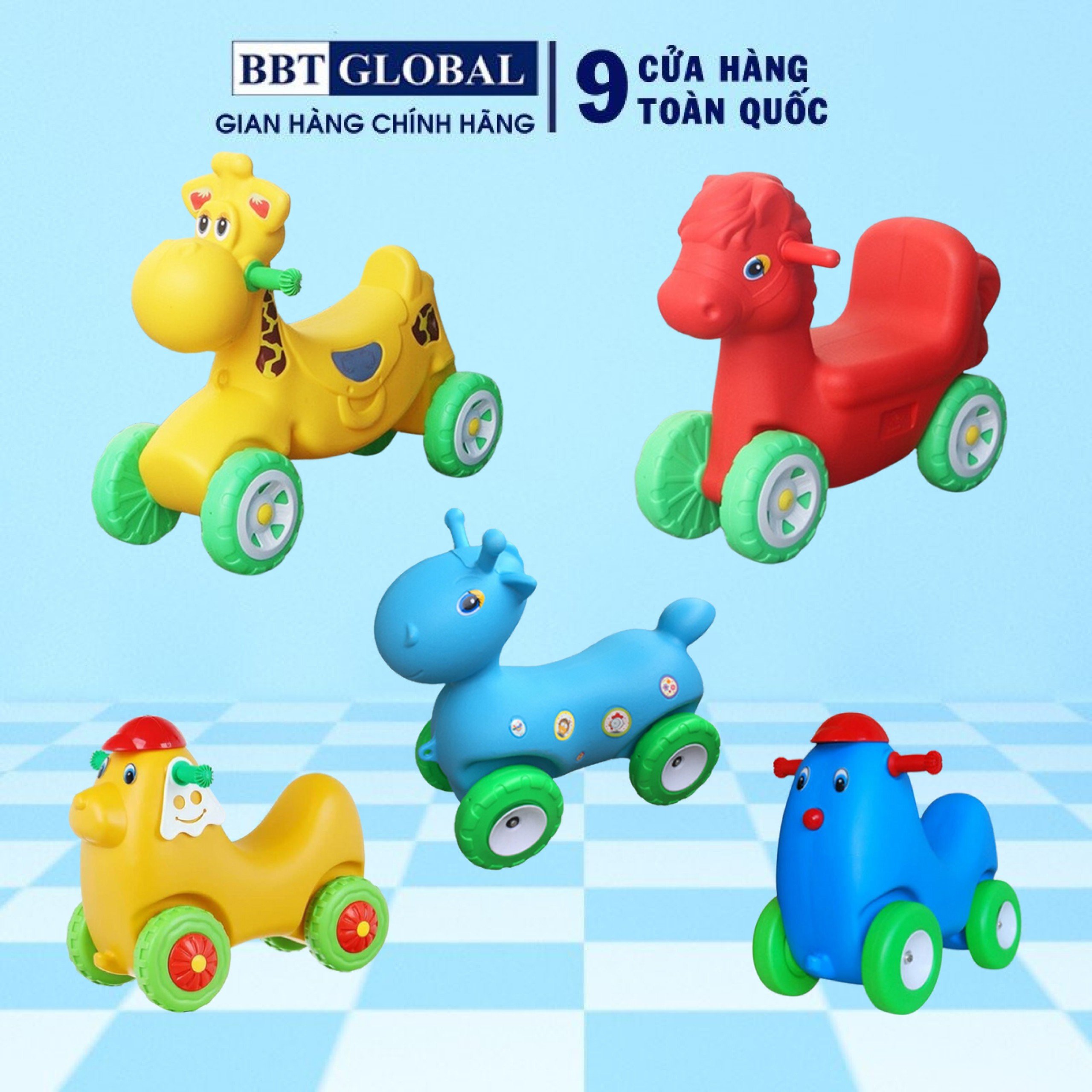 Xe chòi chân nhập khẩu hình thú cho bé BBT Global
