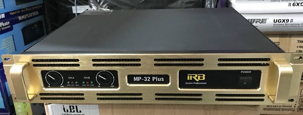 [Trả góp 0%]Cục đẩy công xuất IRB MP32 Pluss 32 sò 1600W mặt trước nhôm vàng đẹp đánh 3 cặp bass 30mm hay c