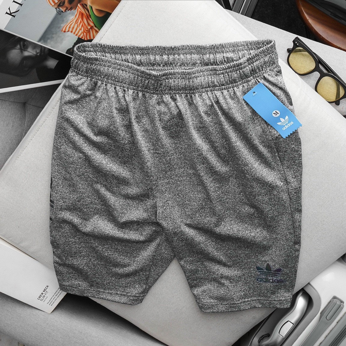 Quần short thun nam form bigsize 80kg - 130kg - in chữ màu