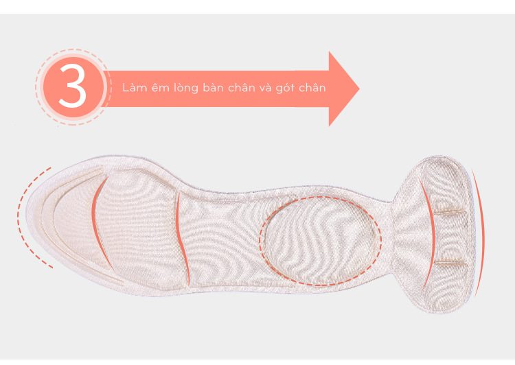 Sét 2 miếng lót giày 4D chống rộng gót - Dành cho chị em