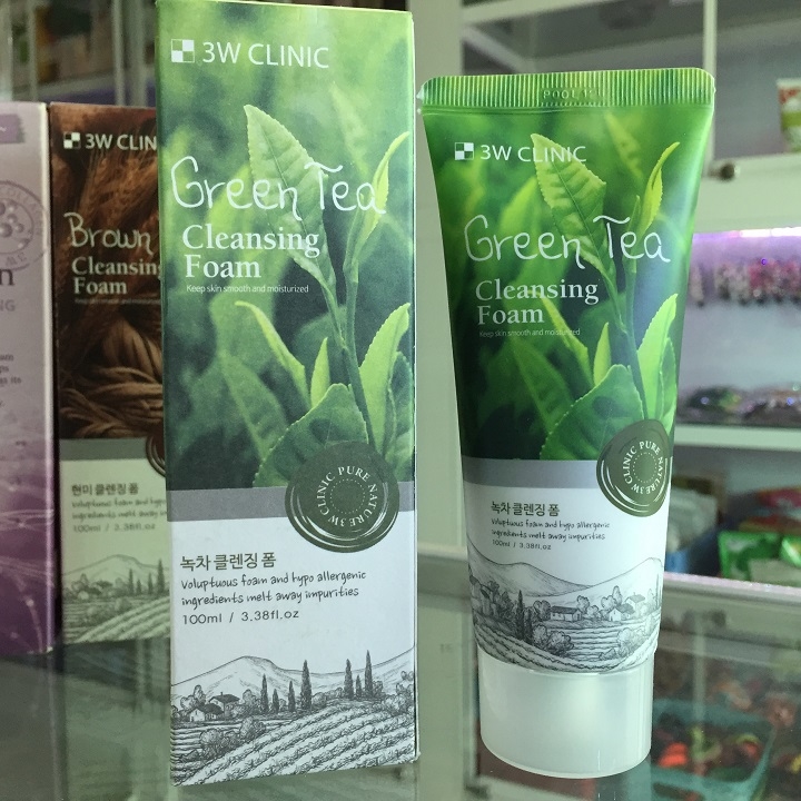 Sửa rửa mặt trà xanh 3W Green Tea hàn quốc (00193)