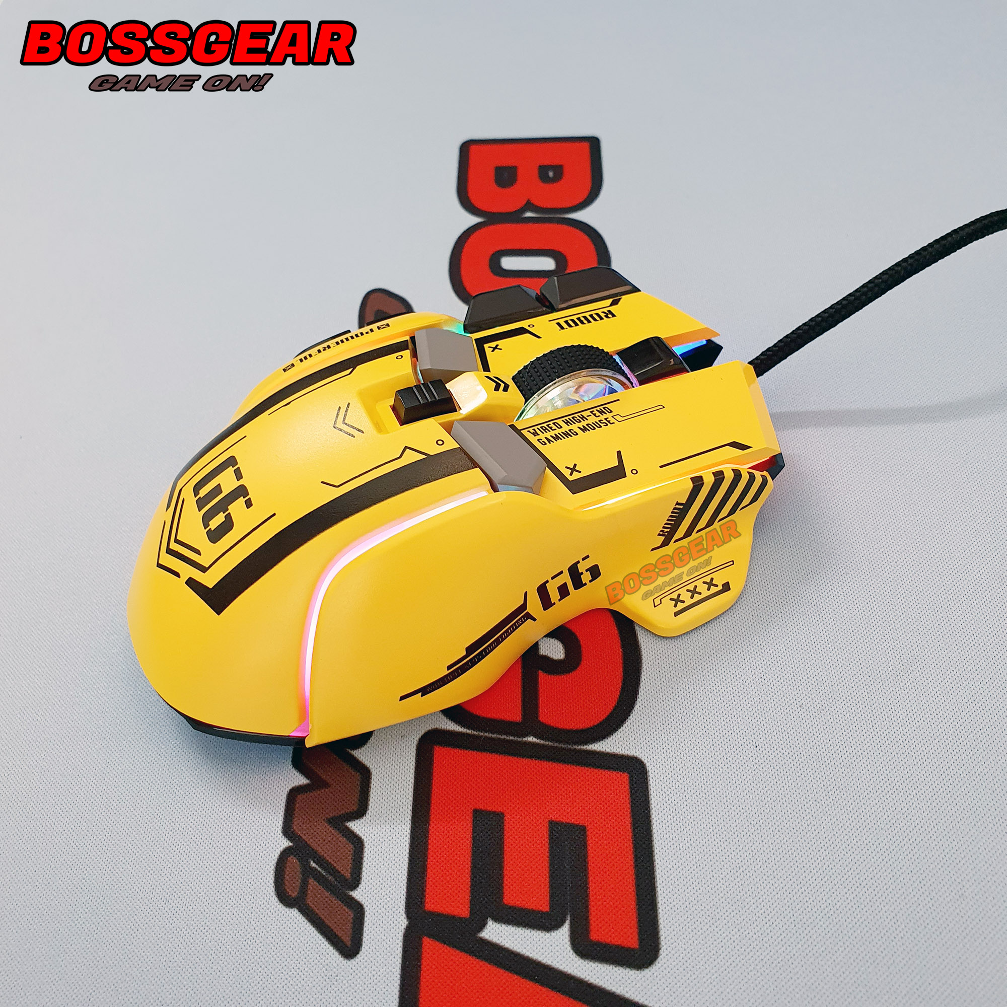 Chuột Gaming ROBOT G6 , LED RGB, 12000 DPI, Có phần mềm Macro