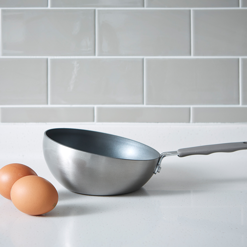 Chảo chống dính sâu lòng Wok Lock&Lock Handycook 15.5cm LHD1165 - 1 tay cầm - Màu xám - Hàng chính hãng
