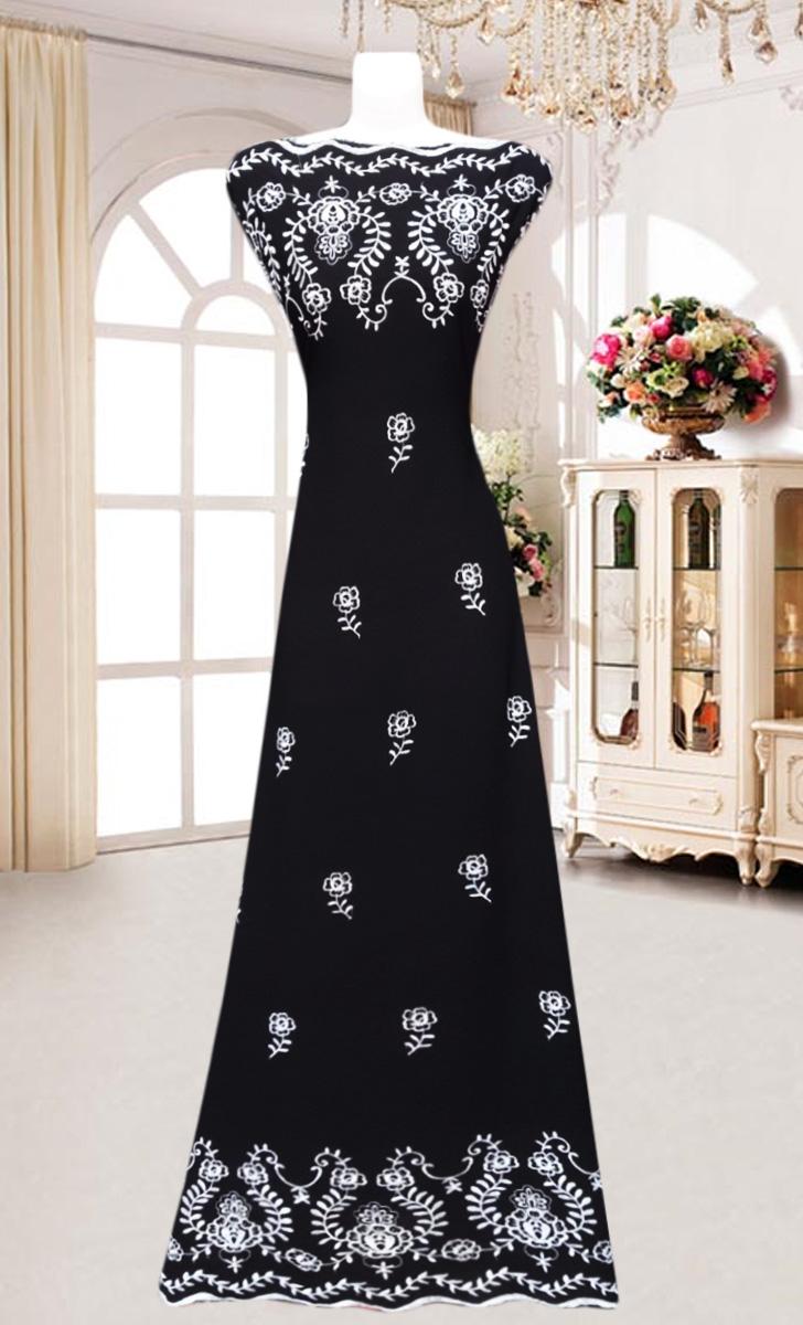 2 MET  VẢI VOAN XỐP THÊU  CAO CẤP (KHÔNG CẦN LÓT)– MAY ÁO DÀI, ÁO ĐẦM SUÔNG, ĐỒ BỘ, ÁO BÀ BA…