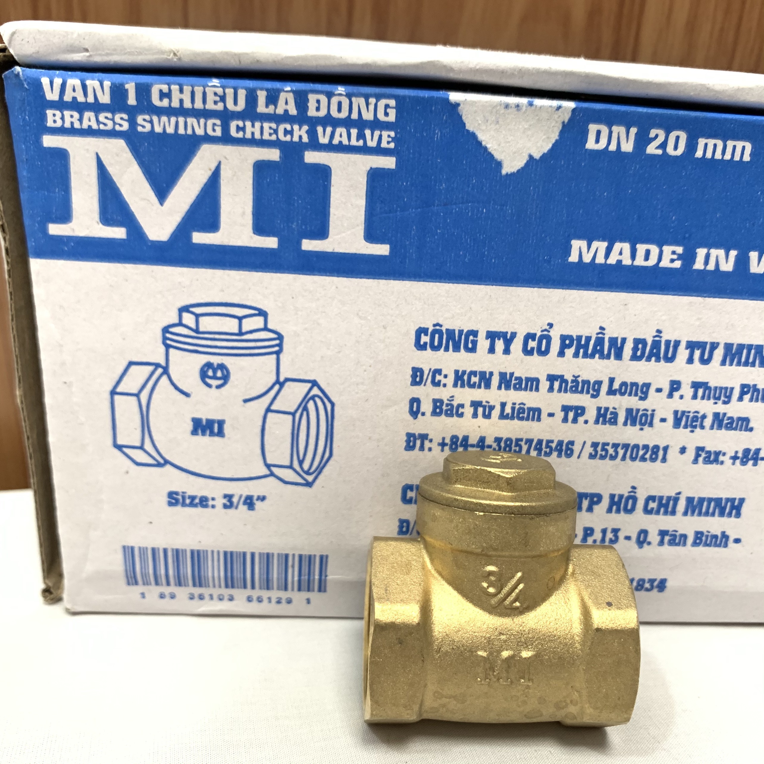 Van 1 chiều ren đồng MI 21, 27 Minh Hòa