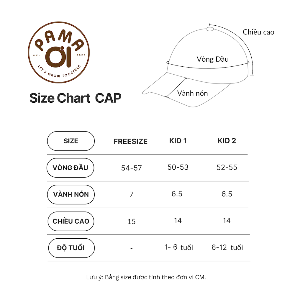 Nón Lưỡi Trai Denim Gia Đình Papa - Mama - Mini