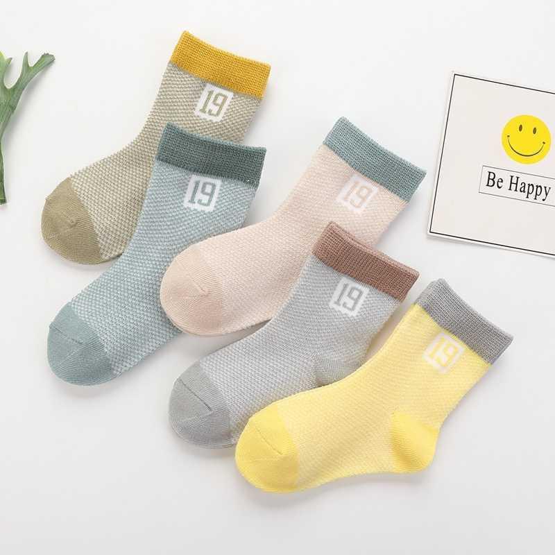 Set tất lưới trẻ em 5 đôi, chất lưới co giãn thông thoáng cho bé
