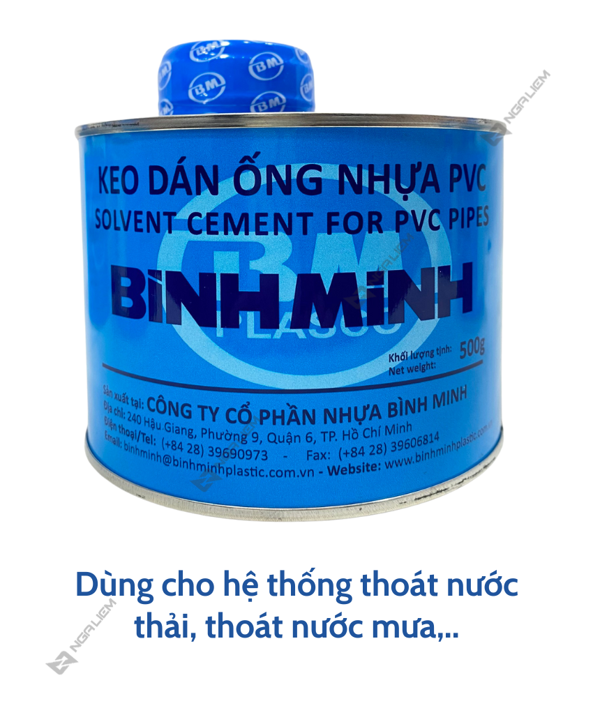 Keo Dán Ống Nhựa PVC BÌNH MINH (200gr, 500gr, 1kg)