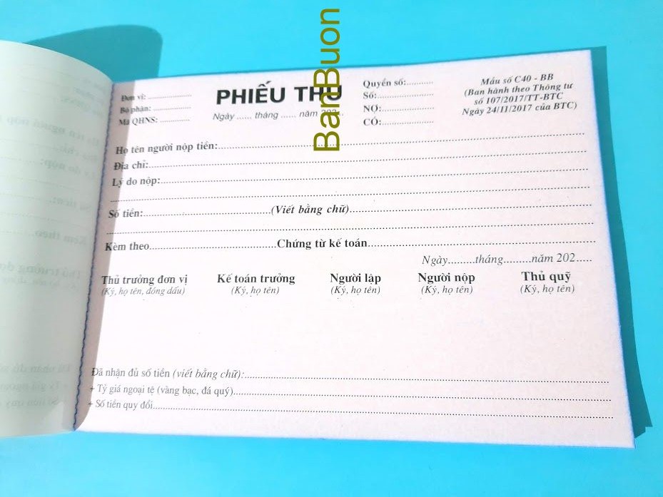 [ Bán buôn ] Phiếu thu, phiếu chi 2 liên, 3 liên A5 - Loại dày