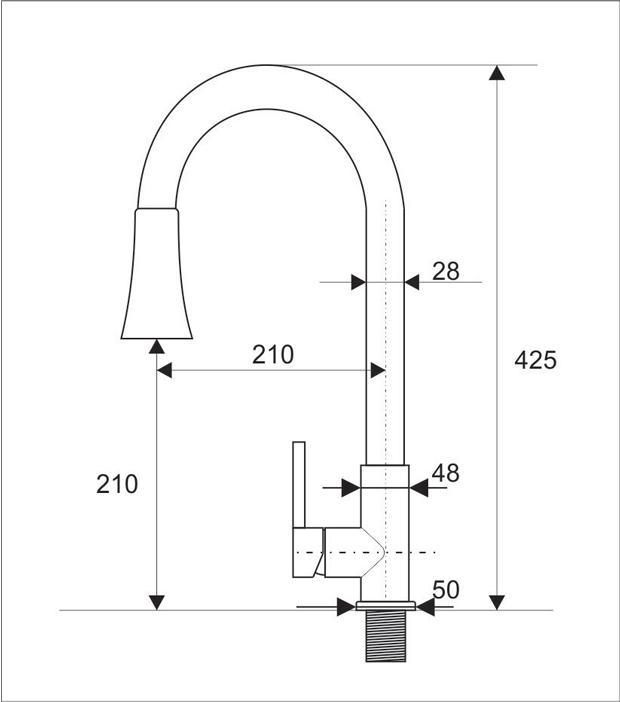 Vòi rửa chén Vòi rửa bát nóng lạnh Vòi nước rửa chén Inox 304 Vòi rút đa năng vòi nước tăng áp cao cấp (tặng dây cấp - bảo hành 12 tháng)