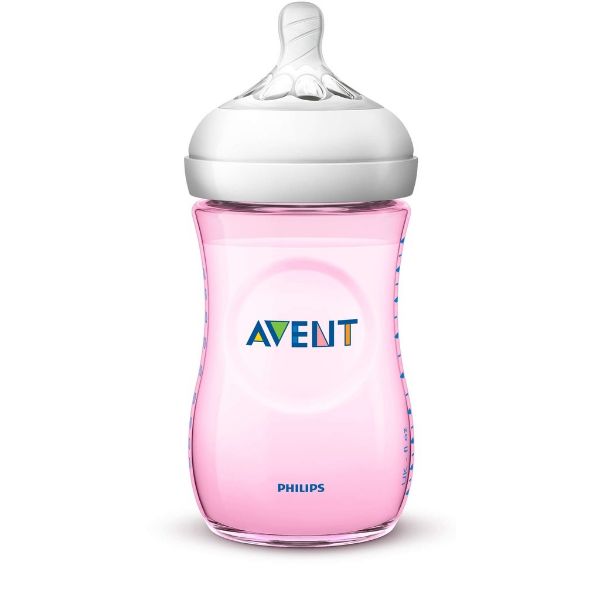 Bình sữa Philips AVENT Natural 260ML Màu Hồng