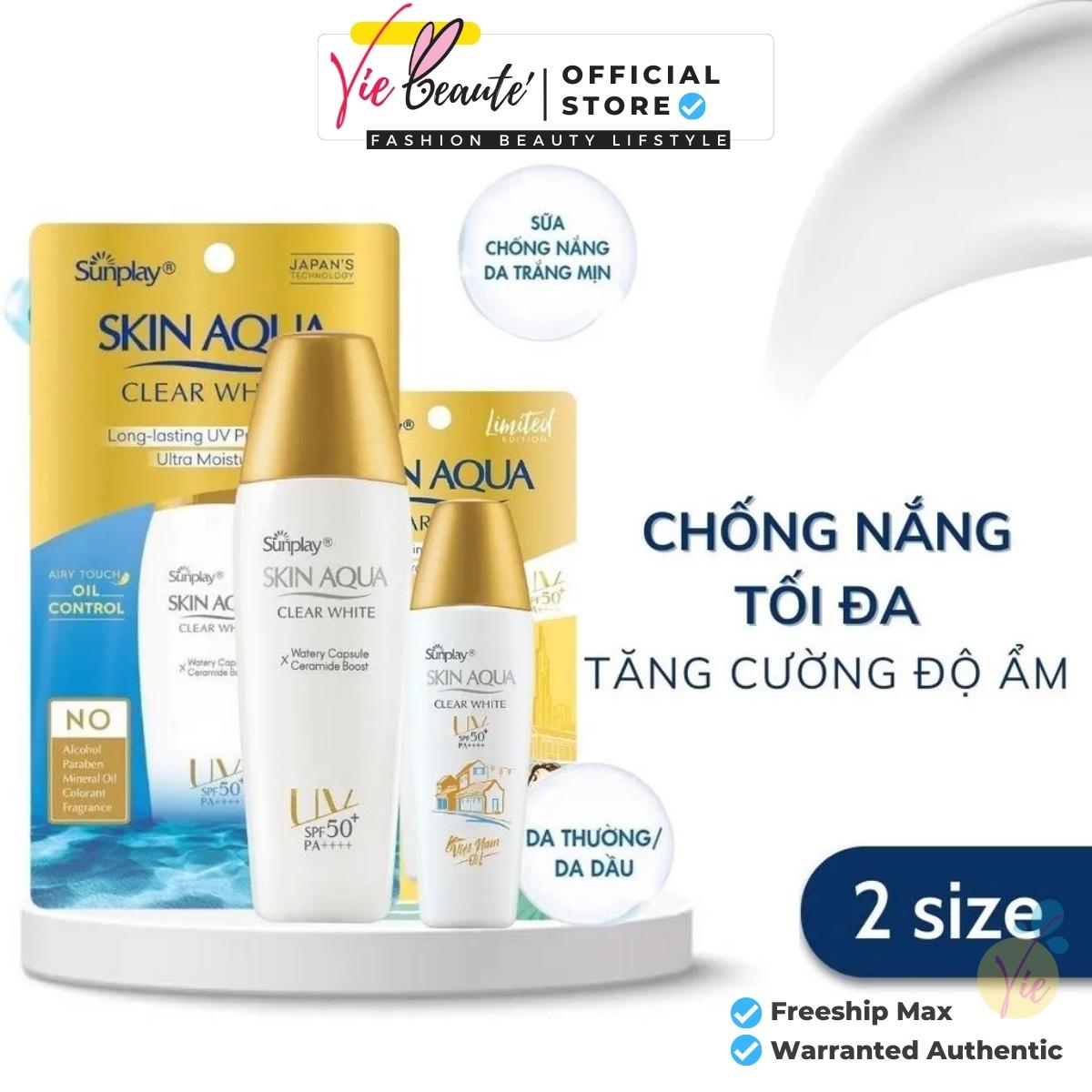Kem Chống nắng Skin Aqua dạng sữa - Sunplay Skin Aqua Clear White SPF50+ PA++++