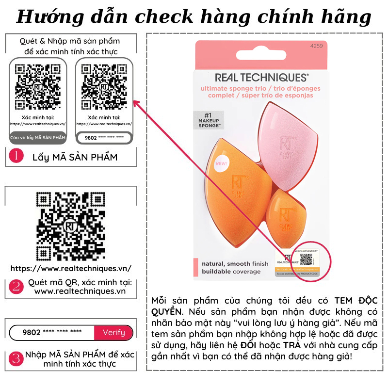Mút Trang Điểm Real Techniques Ultimate Makeup Sponge Blending And Setting Trio