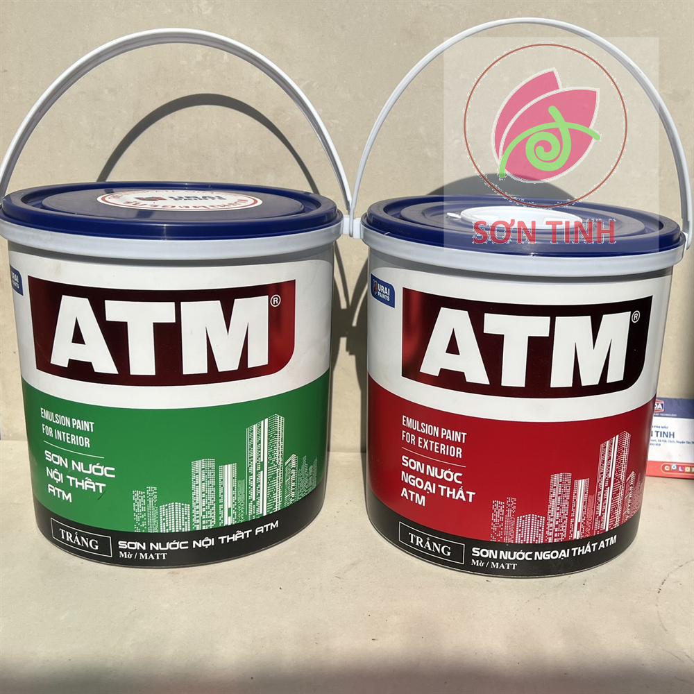 Sơn nước nội hoặc ngoại thất màu trắng ATM
