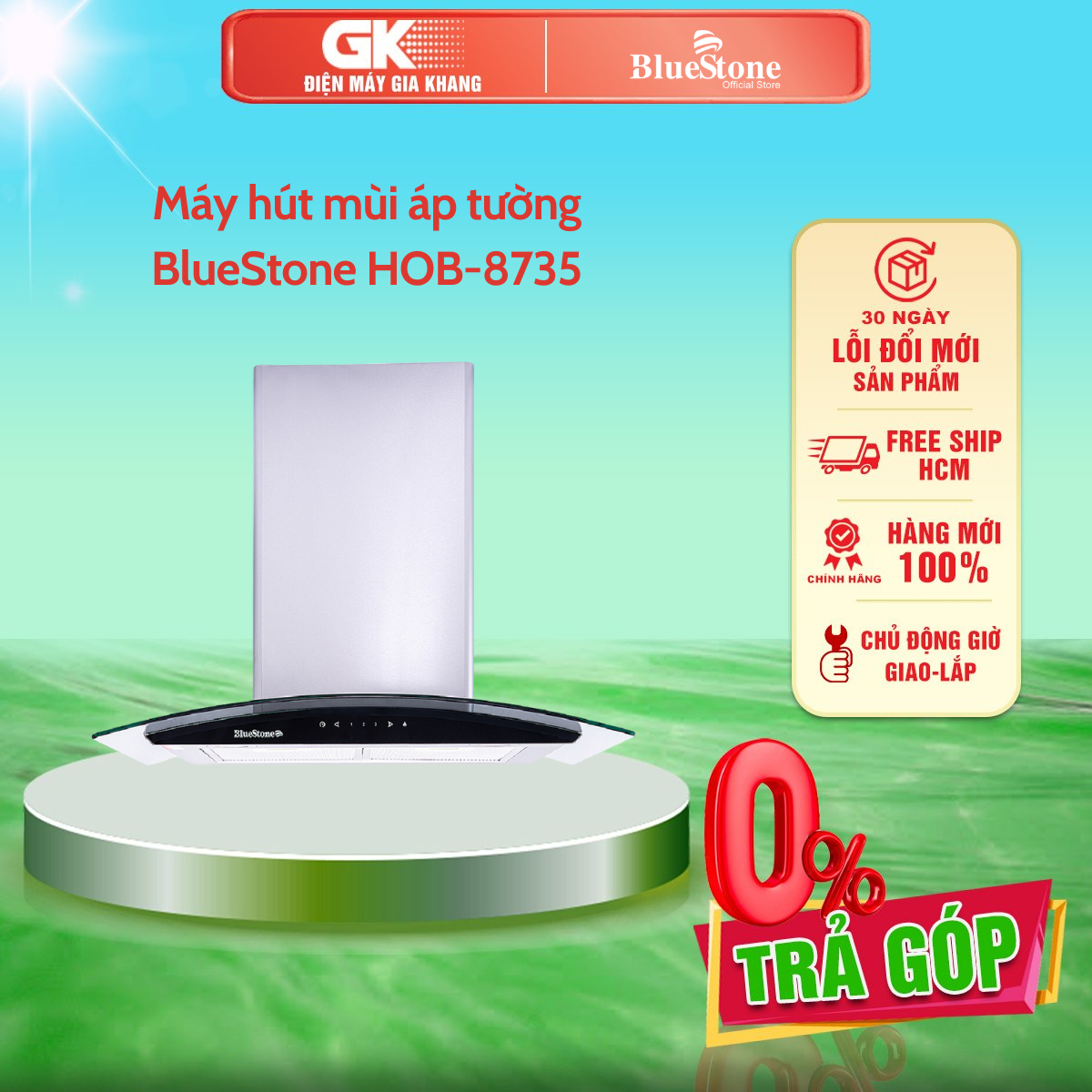 Máy hút mùi áp tường bluestone hob-8735 - giao toàn quốc - freeship hcm