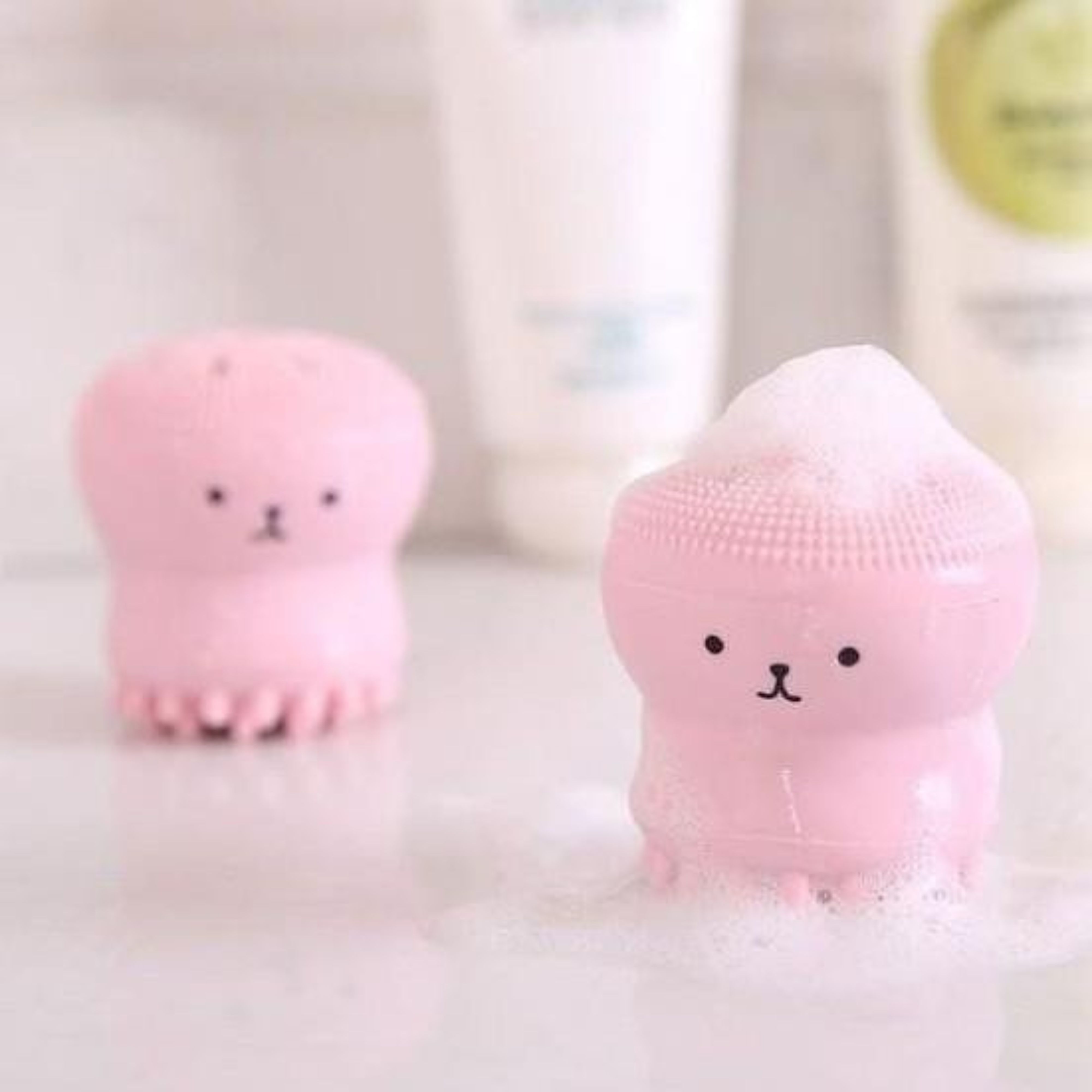 Cọ rửa mặt tạo bọt silicon hình bạch tuộc cute (gia hân cosmetic)