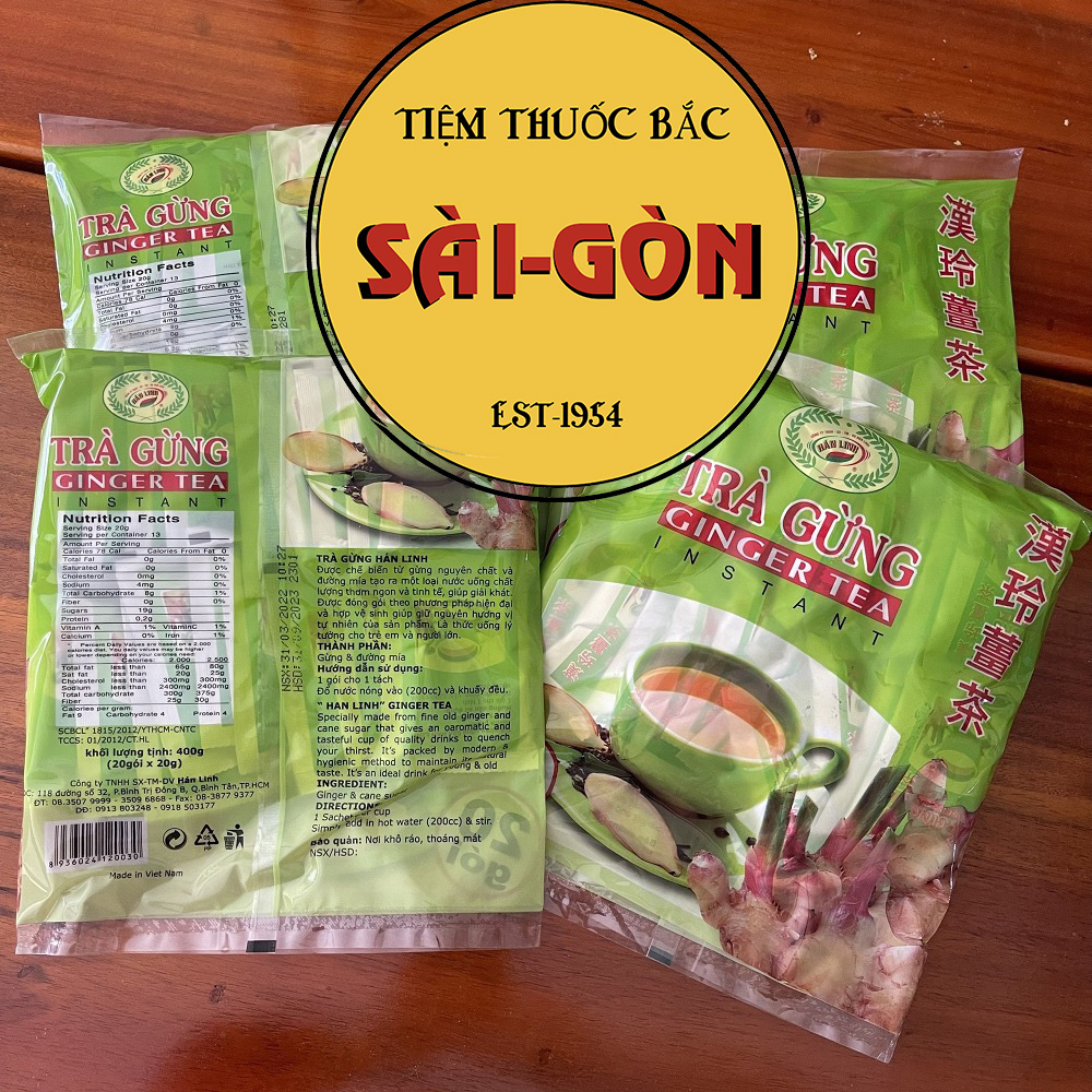 Trà Gừng Hòa Tan Hán Linh Bịch 20 Gói