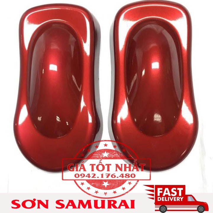 COMBO 4 CHAI SƠN SAMURAI Y138 - ĐỎ YAMAHA SƠN ĐỦ 4 BƯỚC