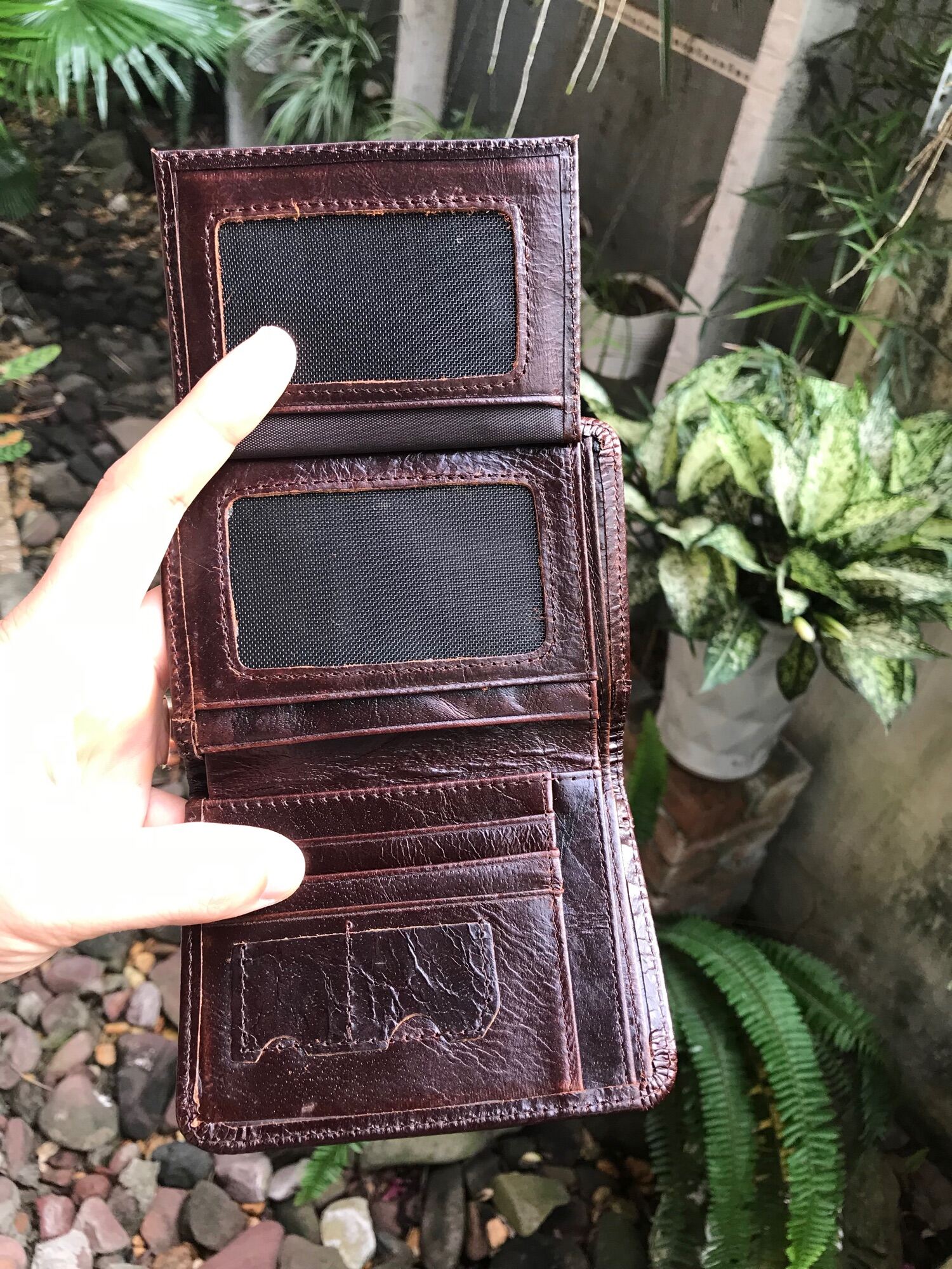 Ví, bóp đứng da bò nguyên miếng
