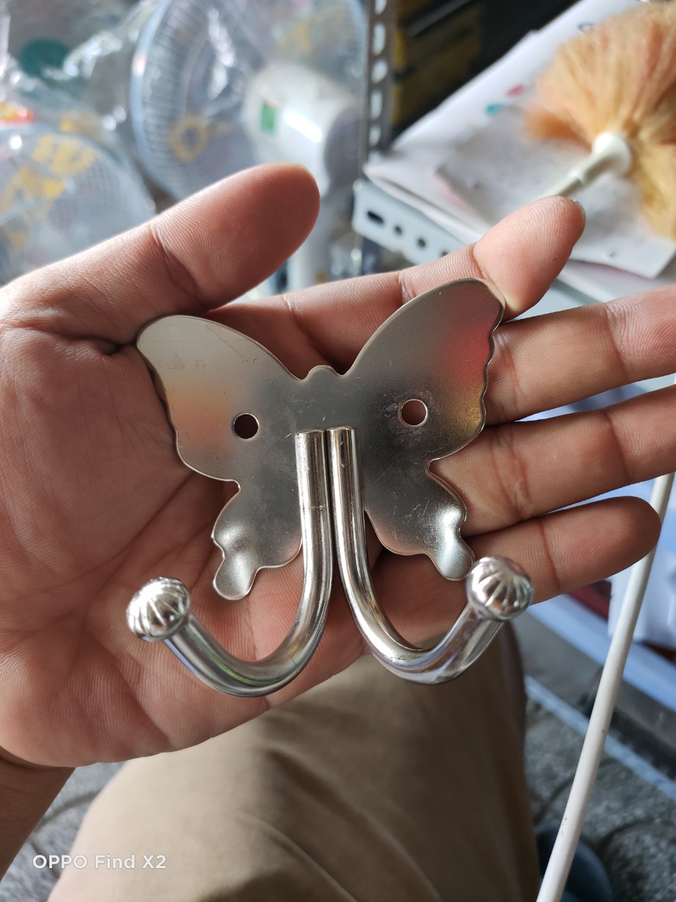 Móc inox treo quần áo - Móc bướm inox 201