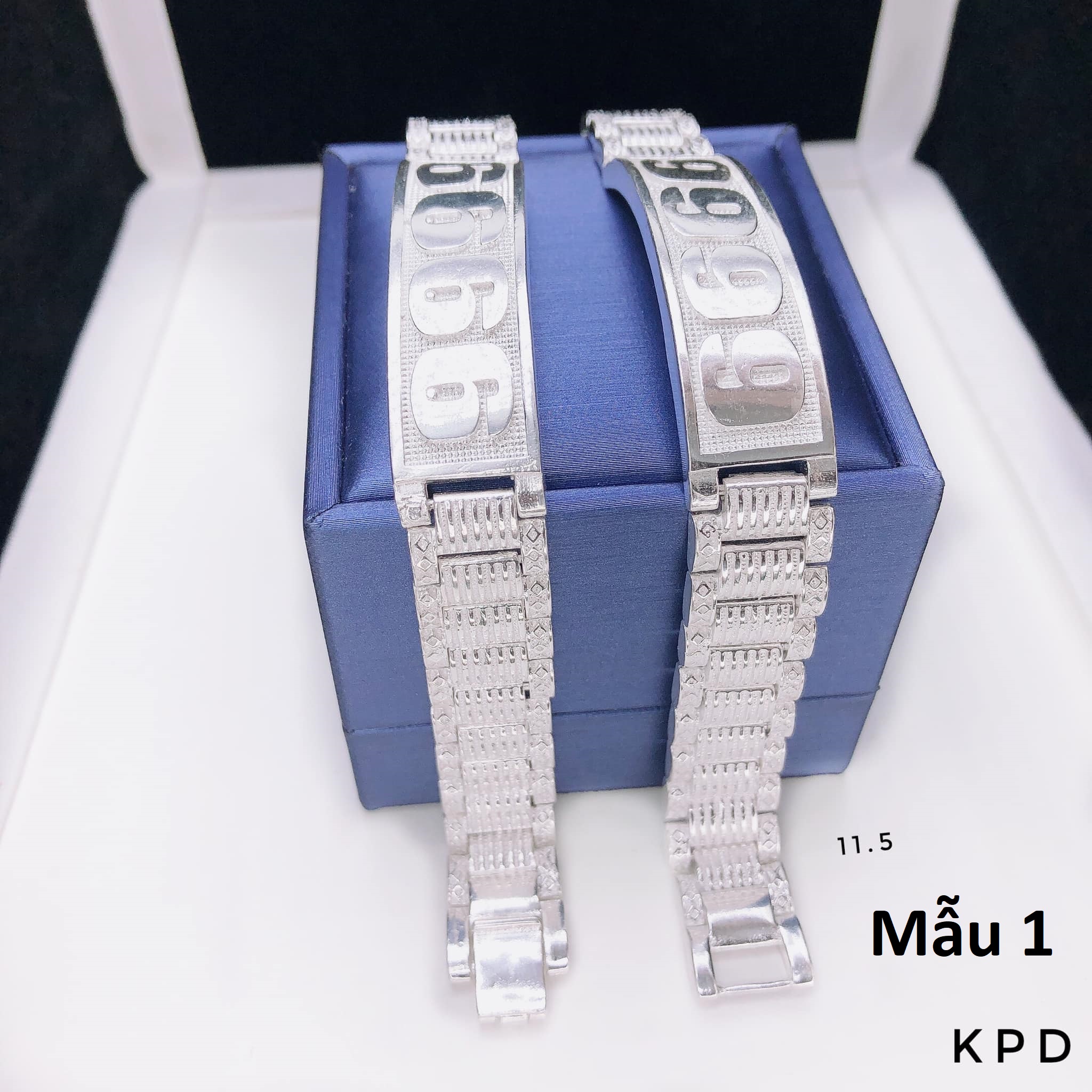 Lắc tay nam bạc ta cao cấp 12 chỉ MS50