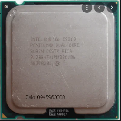 Bộ xử lý Intel® Pentium® E2210 1M bộ nhớ đệm, 2,20 GHz, 800 MHz FSB