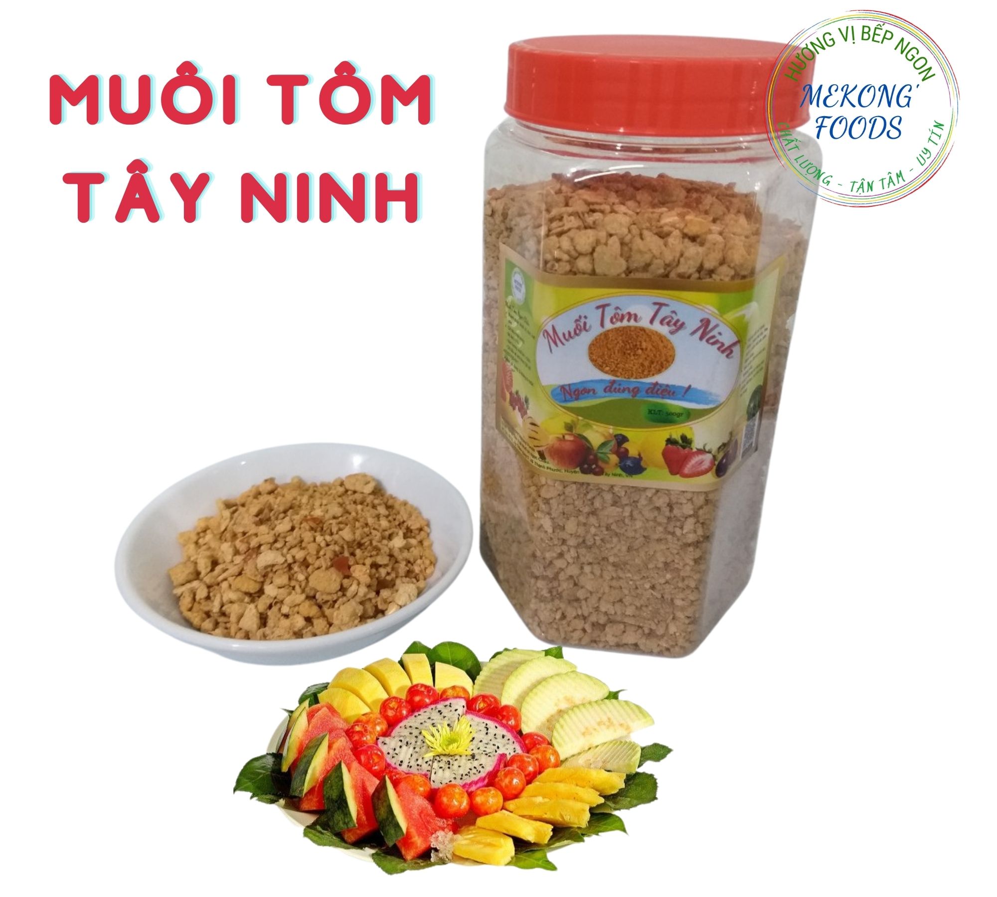 Muối Tôm Tây Ninh hủ 500gr Siêu Ngon