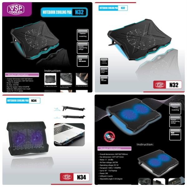 Bảng giá [HCM]Đế tản nhiệt Laptop VSP COOLER N31 1FAN LED RGB (14-18) - Bảo hành 6 tháng Phong Vũ