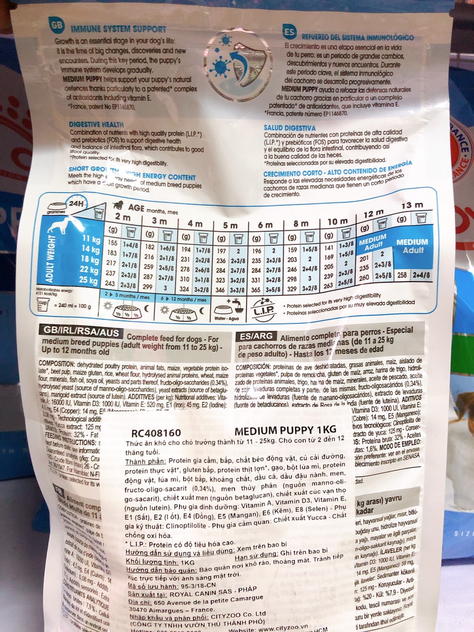 Thức ăn cho chó Royal Canin Medium Puppy 1kg
