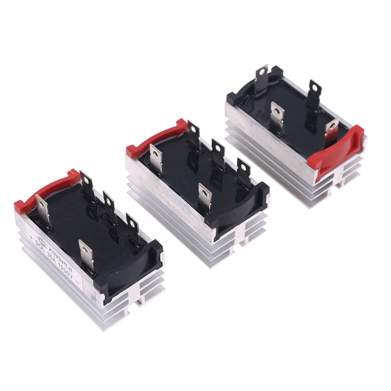 Vỏ Nhôm Kim Loại 35A 50A 1200V, Bộ Chỉnh Lưu Cầu Diode 3 Pha 50Amp SQL50A Mô-đun